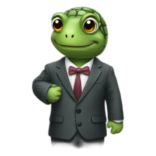 Turtle with a suit  sticker