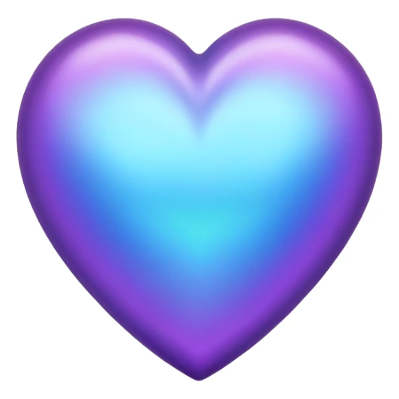 Blue-purple heart sticker