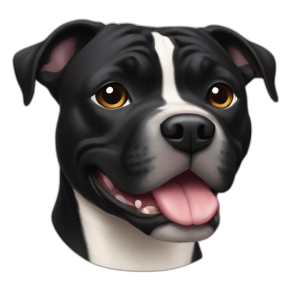 staffordshire bull terrier black sticker