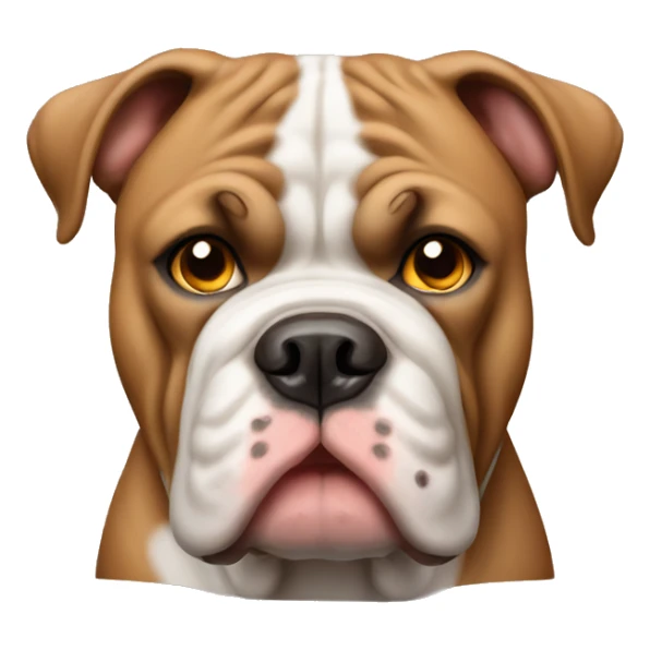 brown old english bulldog sticker