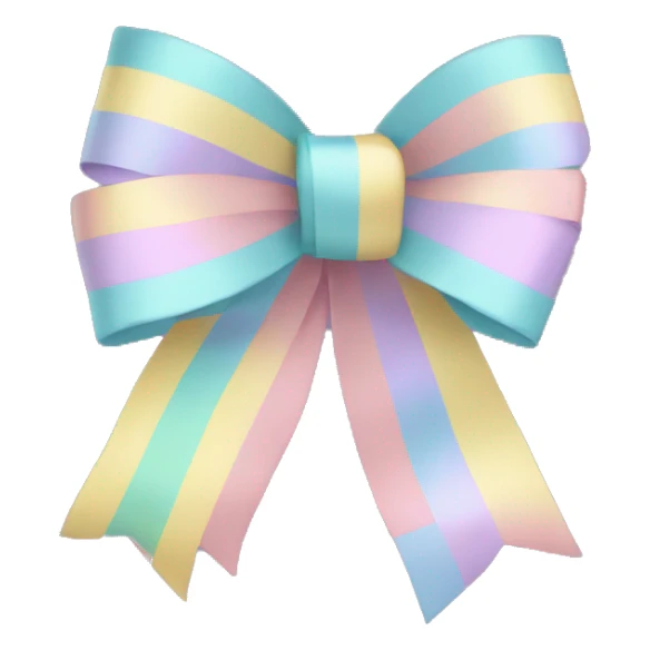 pastel ribbon sticker