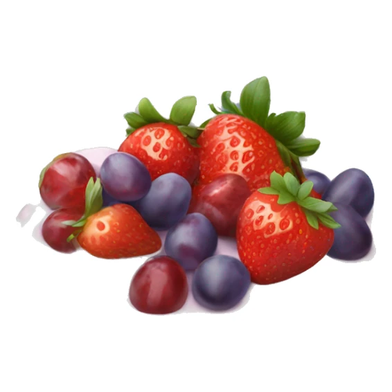 fruit yogurt bowl with strawberries and grapes sticker