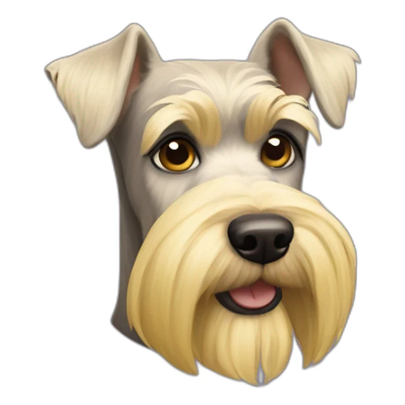 Yellow hair schnauzer  sticker