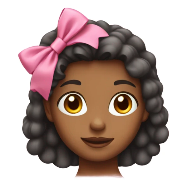 Girl with pink bow in her Hair sticker