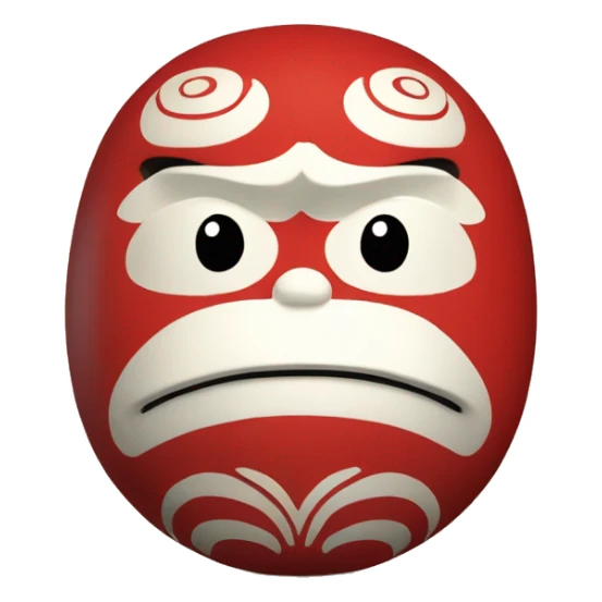 daruma japan figurine sticker