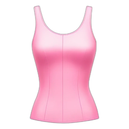 A dress form is adorned with a pink cropped sports tank top sticker