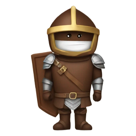 Chocolate bar wearing armor sticker