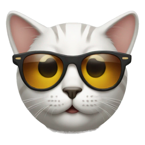 Cat with sunglasses sticker