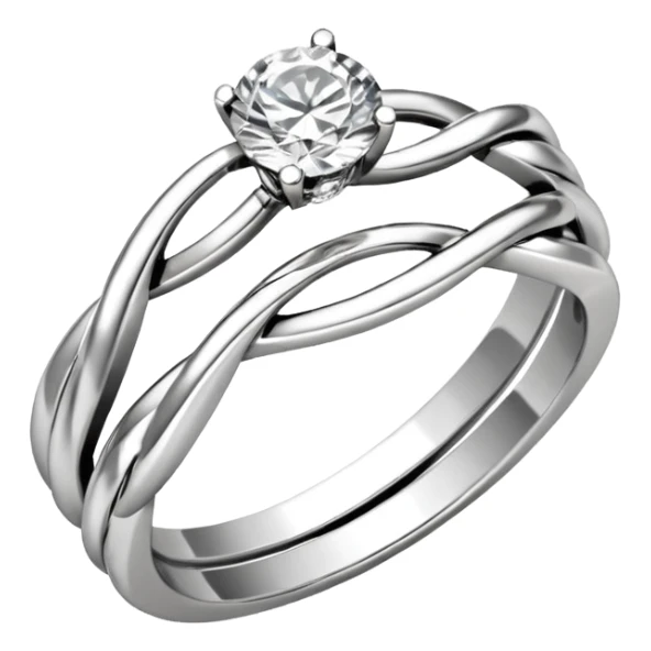 Diamond ring 💍 2 rings  twist with each other like engagement rings for man and women sticker