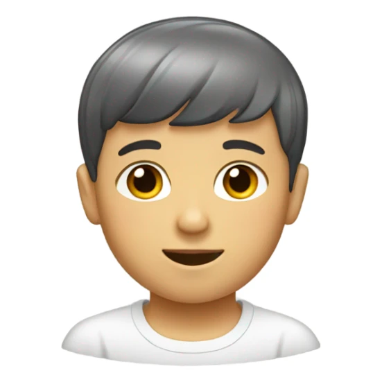 Boy that has a bowl haircut sticker