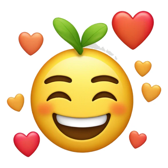 laughing face with love hearts on cheeks, posing doing the peace sign sticker