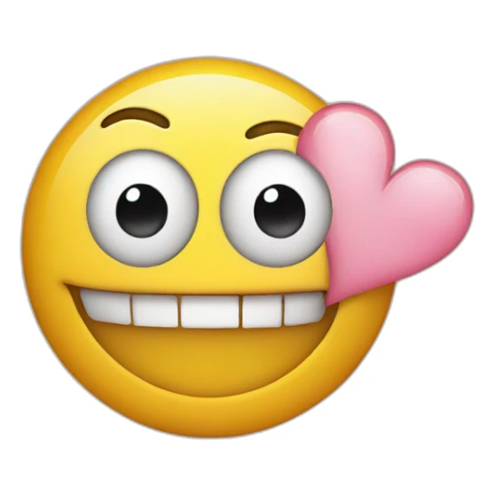 smiley with eyes as heart sticker