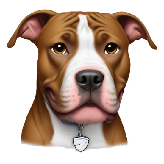 Pitbull wearing Jordan's sticker