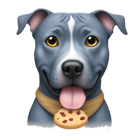 Blueish gray Staffy stole food sticker