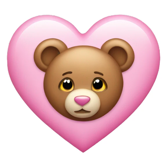 pink heart and a teddy bear sticker