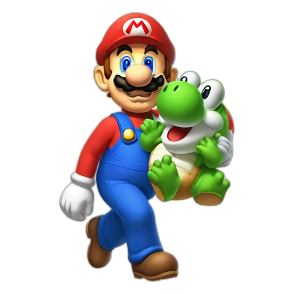 Mario qui boit une bière avec yoshi sticker