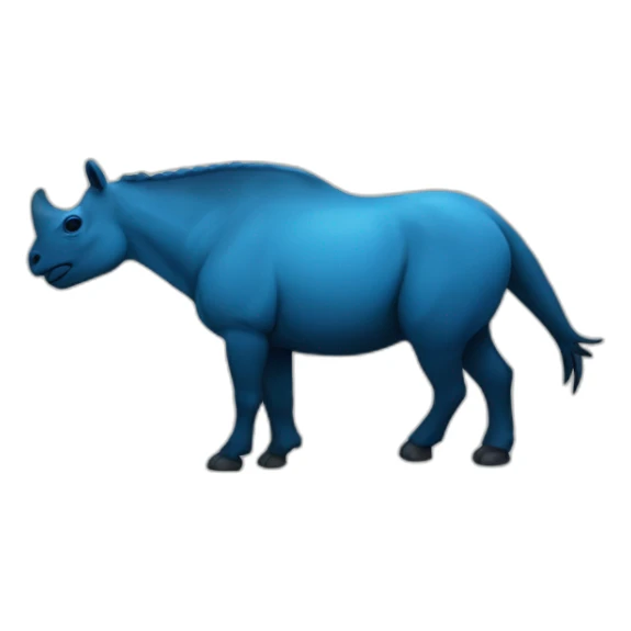 rinoceronte tshirt black and blue sticker