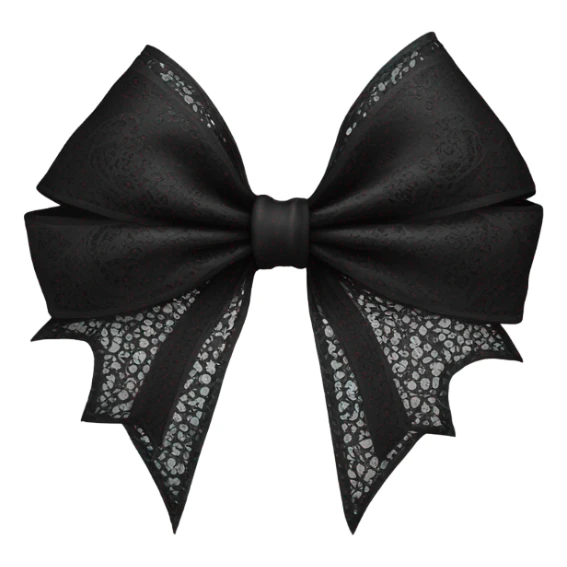 Black girly bow , Victorian era goth sticker