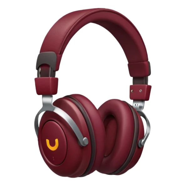 burgundy headphones sticker