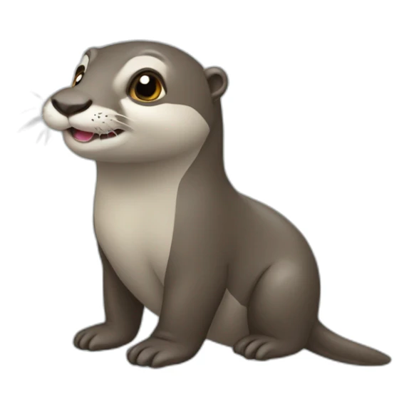 loutre avec un éléphant sticker