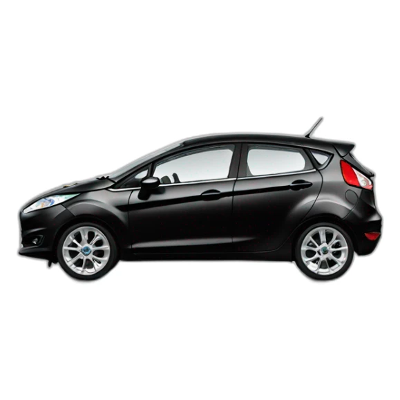 ford fiesta black with drink bottle sticker