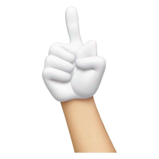 White hand with 5 fingers doing thumbs up with pink acrylic nails  sticker