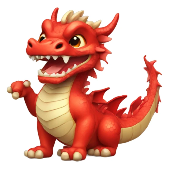 cute Chinese dragon with red body sticker