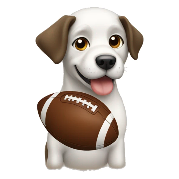 Dog with a football  sticker