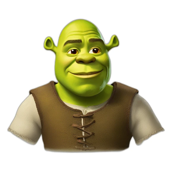 shrek die een leren jasje heeft sticker