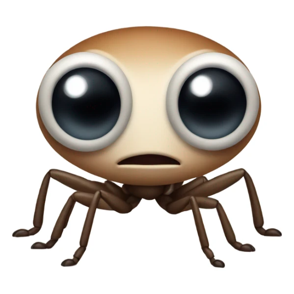 small ant with big cartoonish eyes sticker