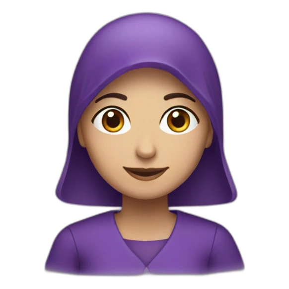 Armenian woman saying hi in purple clouths  sticker