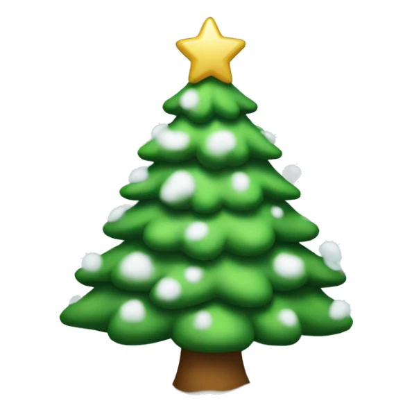 Christmas tree with snow bow on top sticker