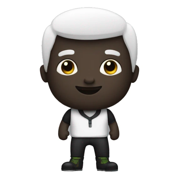 Homem negro usando batina preta e colarinho branco sticker