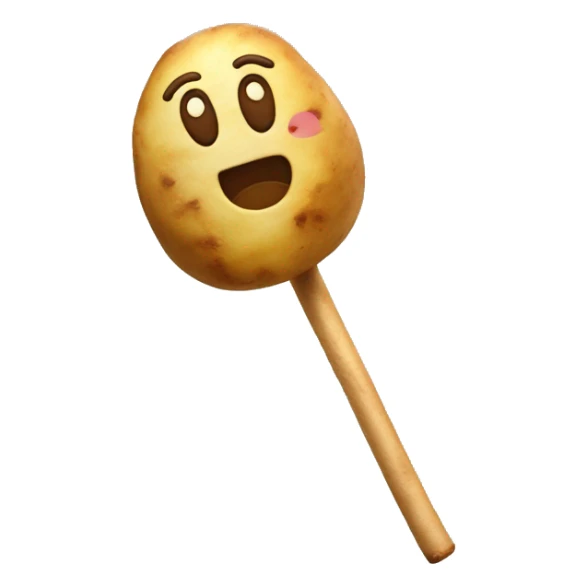 A Swirly potato in a stick sticker