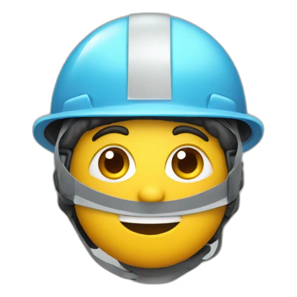 young portuguese man with construction helmet sticker