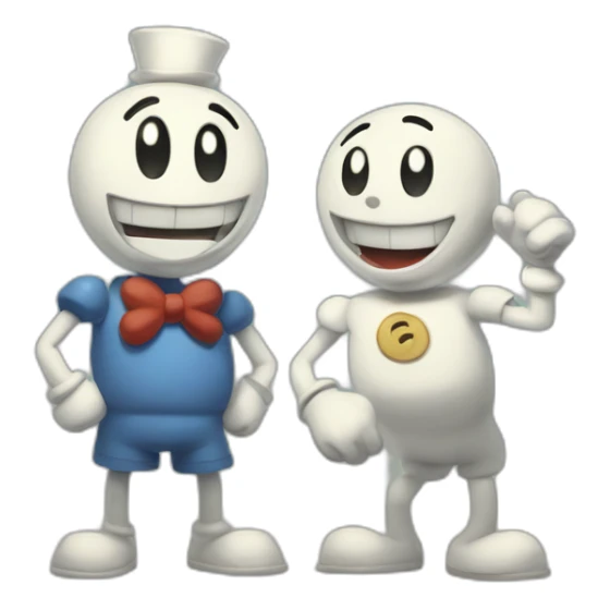 Cuphead and Mugman from The Cuphead Show sticker