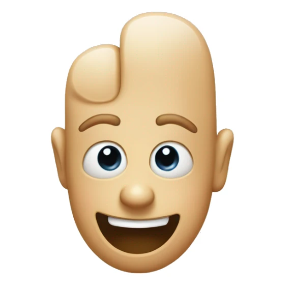 a thumb up with eyes, nose, and mouth sticker