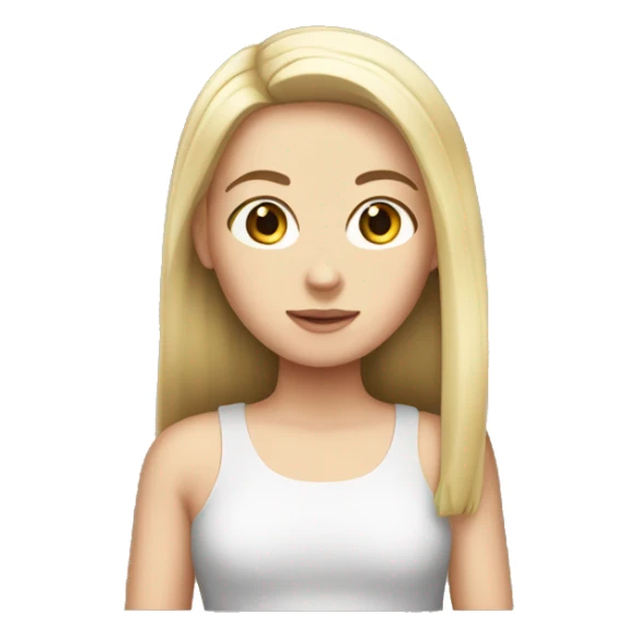 White girl with straight dark hair sticker