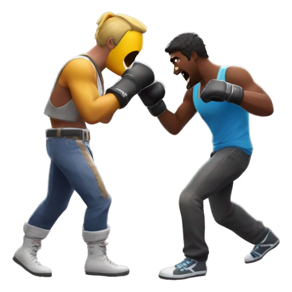 Fortnite noob boxing a guy irl and chug jugging all over him sticker