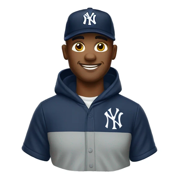 Man on his mid 50s wear a cap of New York Yankees sticker