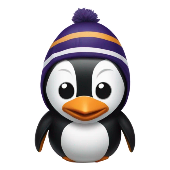 Penguin wearing Justin Jefferson nfl jersey  sticker