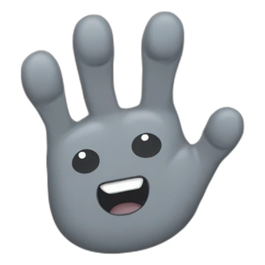 dog head in a rock hand sign sticker