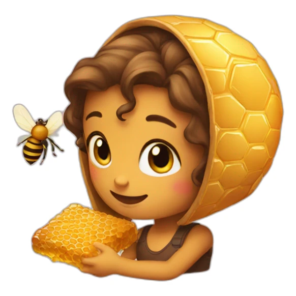 Girl and the honey sticker