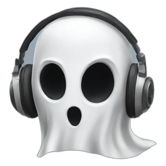 Ghost with headphones from call of duty sticker