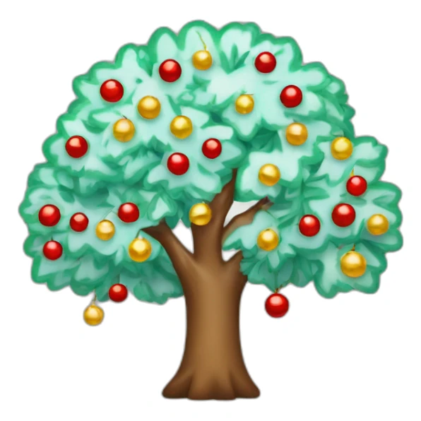 Un árbol de navidad con luses sticker