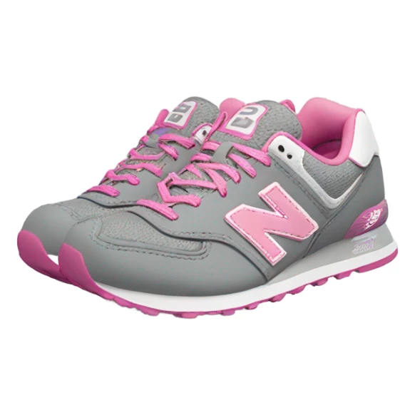 Grey and pink New balance single shoe sticker