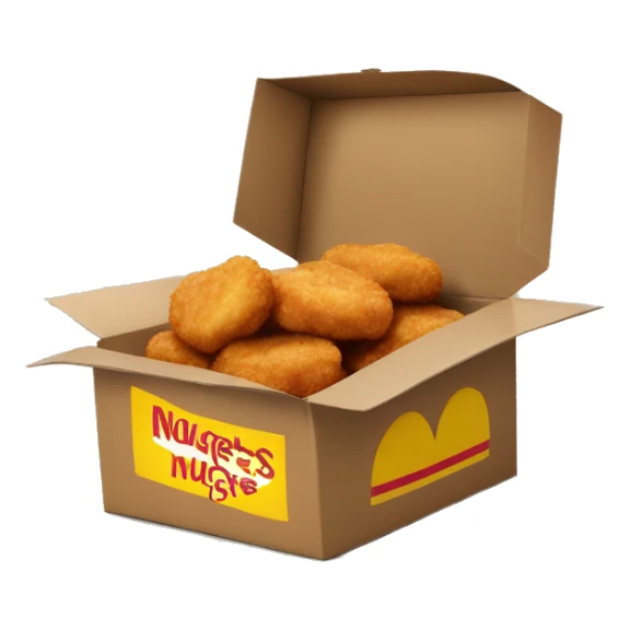 McDonald’s nuggets in box with basketball on box  sticker