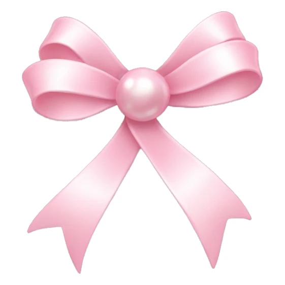 light pink ribbons made out of pearls sticker