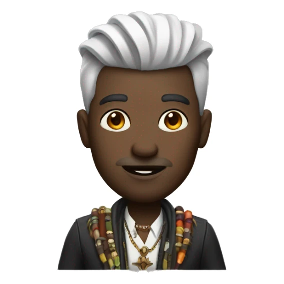 a modern witchdoctor male sticker