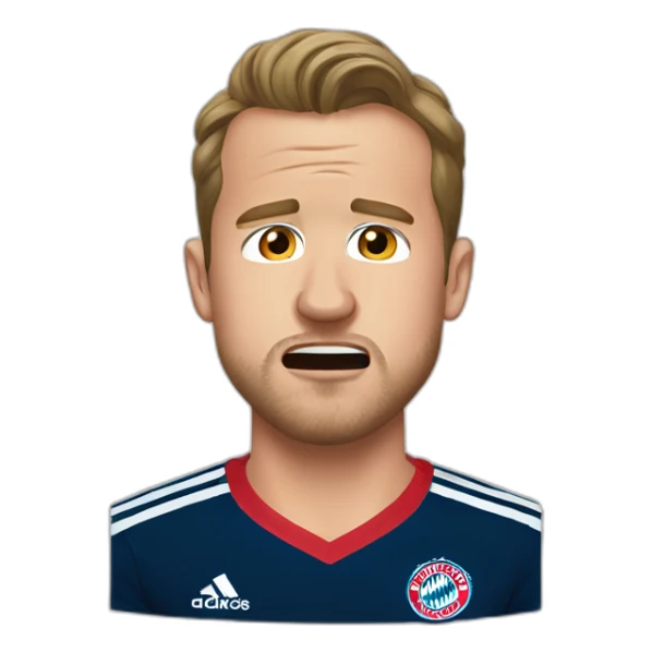 harry kane crying in wearing bayern munich shirt sticker